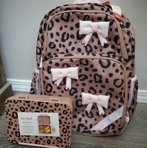 Cat & Jack Pink Leopard Kids Backpack